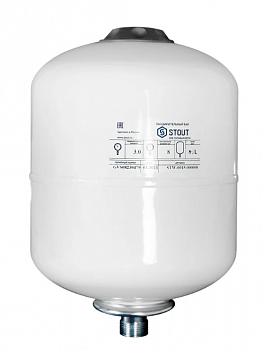Расширительный бак для ГВС STOUT 8 л белый